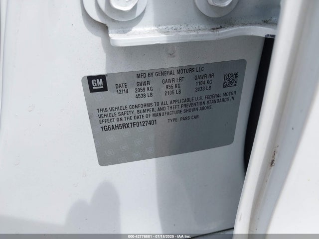 2015 CADILLAC ATS 1G6AH5RX7F0127401 Photo 8