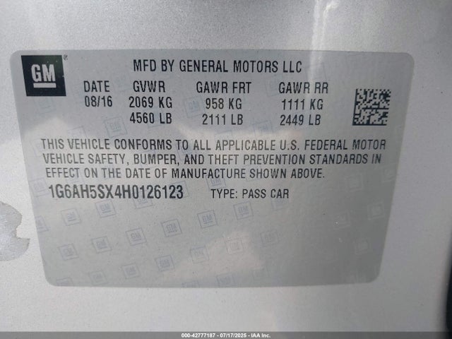 2017 CADILLAC ATS 1G6AH5SX4H0126123 Photo 8