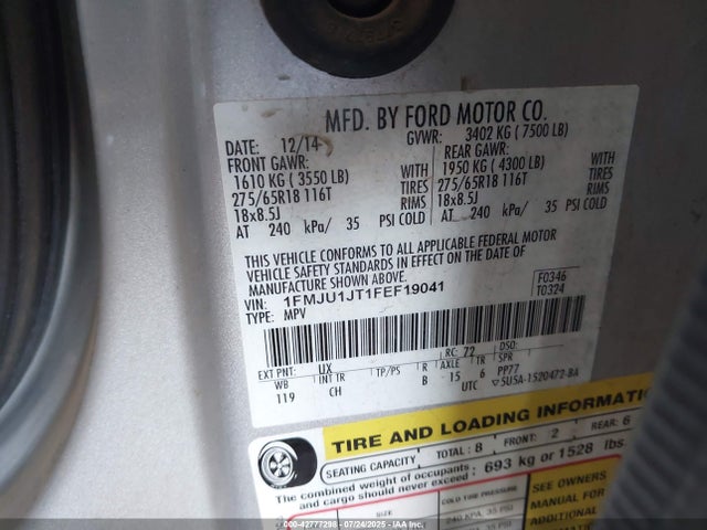 1FMJU1JT1FEF19041 Ford 2015