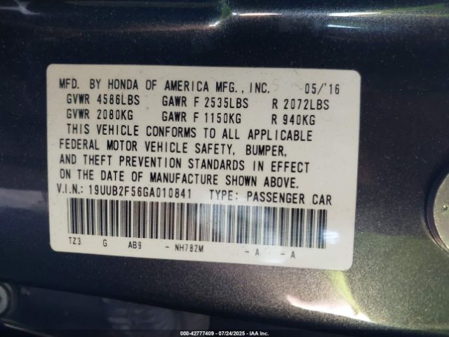 2016 ACURA TLX 19UUB2F56GA010841 Photo 8