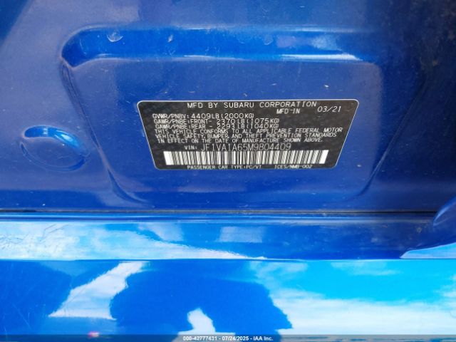 2021 SUBARU WRX JF1VA1A65M9804409 Photo 8