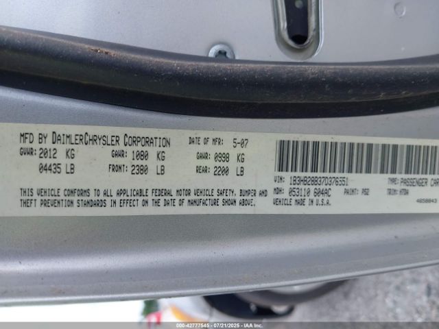 2007 DODGE CALIBER 1B3HB28B37D376551 Photo 8