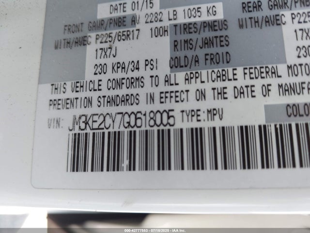 Mazda py 2016 JM3KE2CY7G0618005 Image 9