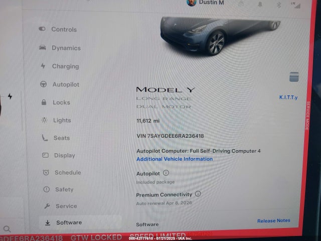 2024 TESLA MODEL Y 7SAYGDEE6RA236418 Photo 6