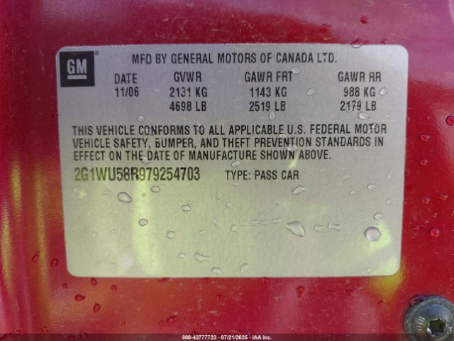 2007 CHEVROLET IMPALA 2G1WU58R979254703 Photo 8