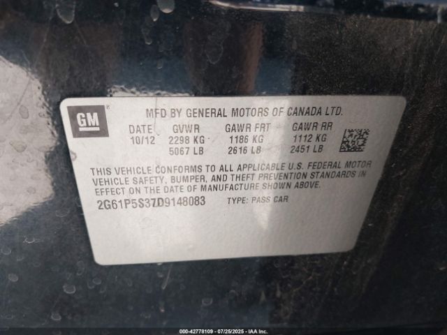 2013 CADILLAC XTS 2G61P5S37D9148083 Photo 8