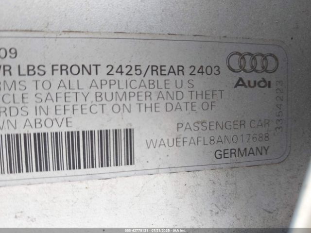 2010 AUDI A4 WAUEFAFL8AN017688 Photo 8