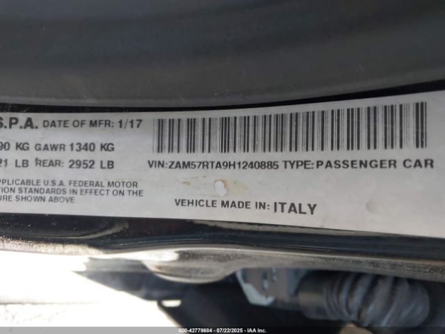 2017 MASERATI GHIBLI ZAM57RTA9H1240885 Photo 8