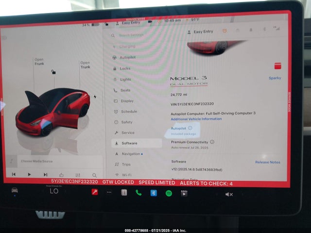 2022 TESLA MODEL 3 5YJ3E1EC3NF232320 Photo 6