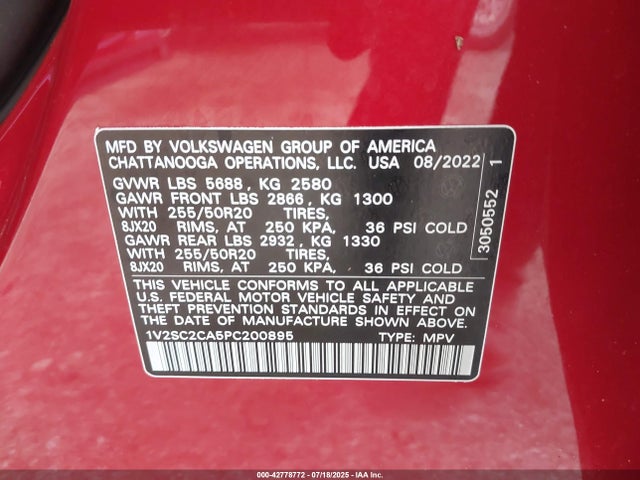 Volkswagen 2.0 tsi 2023 1V2SC2CA5PC200895 Image 9