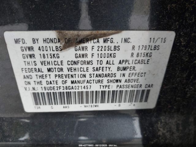 2016 ACURA ILX 19UDE2F38GA021457 Photo 8