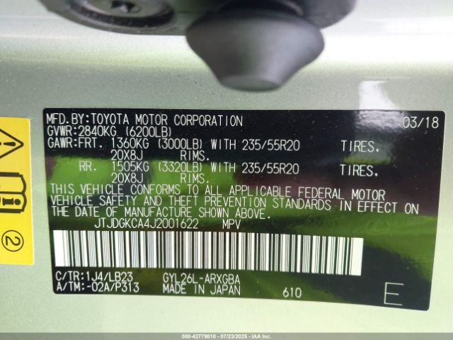 2018 LEXUS RX 450HL JTJDGKCA4J2001622 Photo 8