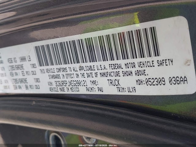 3C6UR5PJXEG280121 RAM 2500