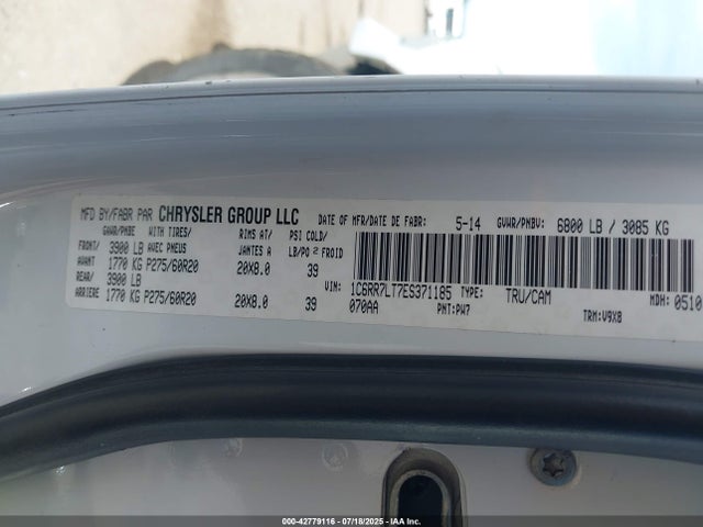 RAM 2014 2014 1C6RR7LT7ES371185 Image 9