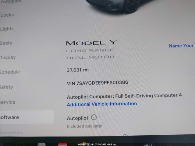 2023 TESLA MODEL Y 7SAYGDEE9PF900386 Photo 6
