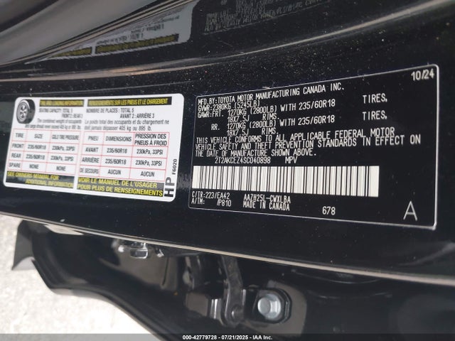 Lexus a25a-fxs 2025 2T2AKCEZ4SC040898 Image 9