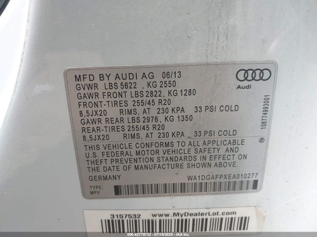 2014 AUDI Q5 WA1DGAFPXEA010277 Photo 8