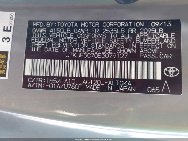 Scion 2ar-fe 2014 JTKJF5C70E3079127 Image 9