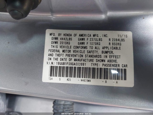 2016 ACURA TLX 19UUB1F59GA003991 Photo 8