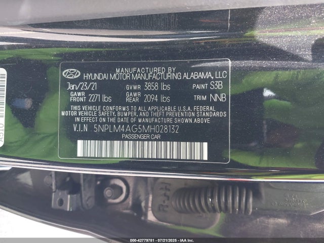 5NPLM4AG5MH028132 Hyundai mpi nu pe