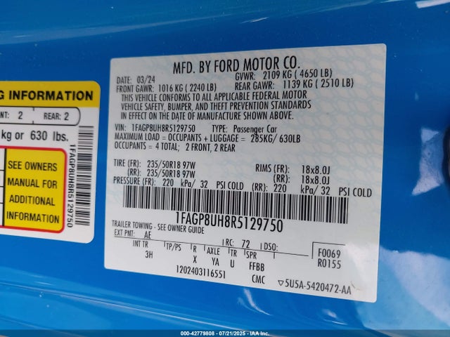 1FAGP8UH8R5129750 Ford 4v