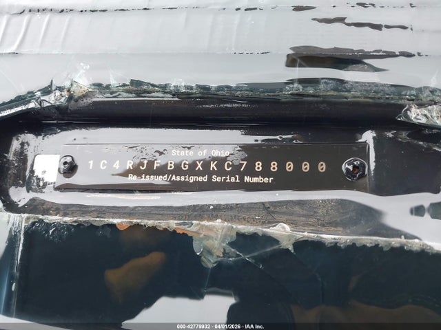 42779932 :رقم المزاد ، 1C4RJFBGXKC788000 vin ، 2019 Jeep Grand Cherokee Limited X 4x4 مزاد بيع