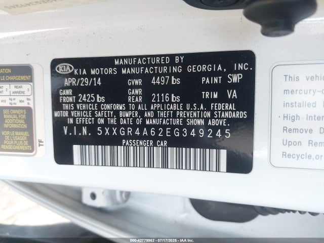 5XXGR4A62EG349245 KIA dohc t-gdi theta-ii