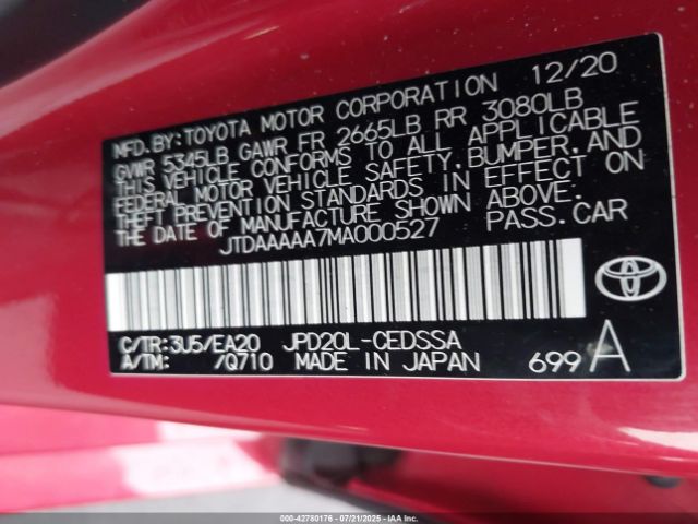 2021 TOYOTA MIRAI JTDAAAAA7MA000527 Photo 8