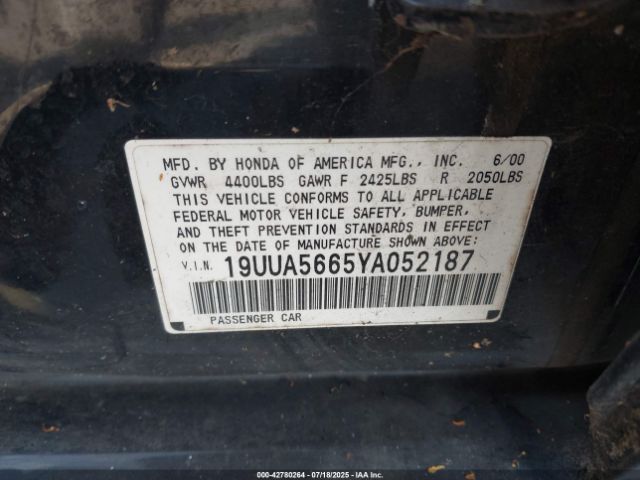 2000 ACURA TL 19UUA5665YA052187 Photo 8