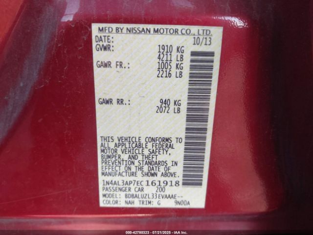 2014 NISSAN ALTIMA 1N4AL3AP7EC161918 Photo 8