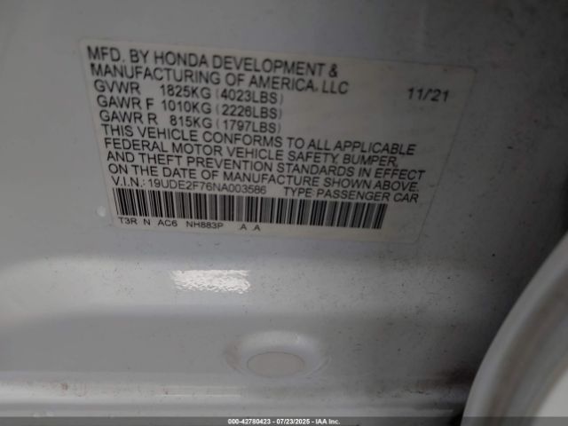 2022 ACURA ILX 19UDE2F76NA003586 Photo 8