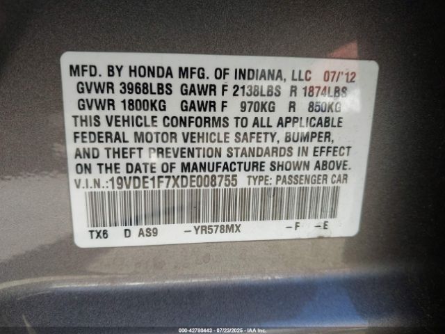 2013 ACURA ILX 19VDE1F7XDE008755 Photo 8