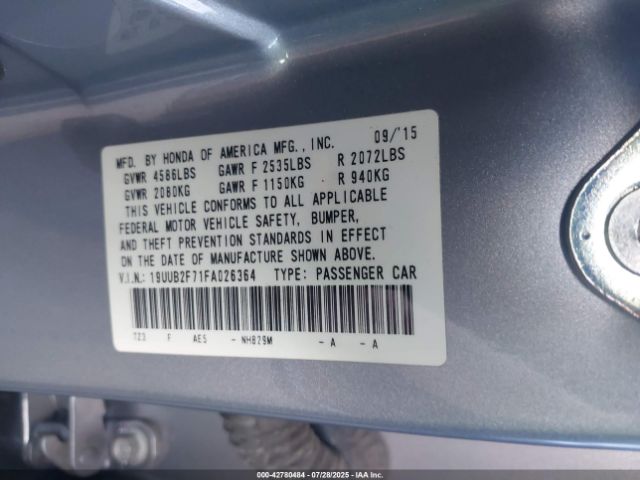 2015 ACURA TLX 19UUB2F71FA026364 Photo 8