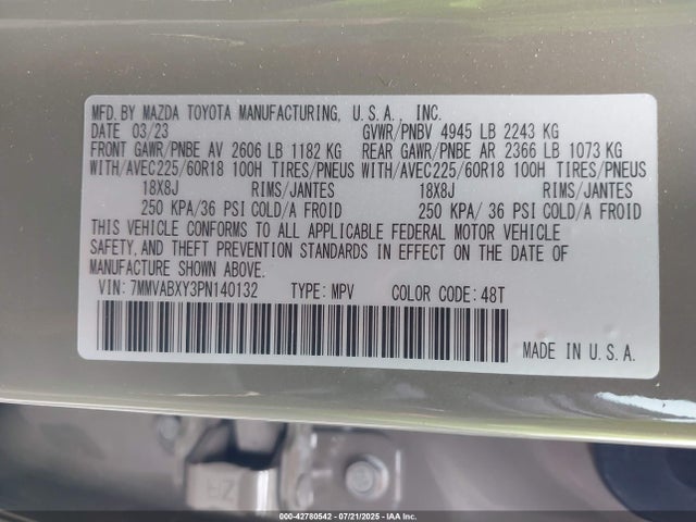 7MMVABXY3PN140132 Mazda py
