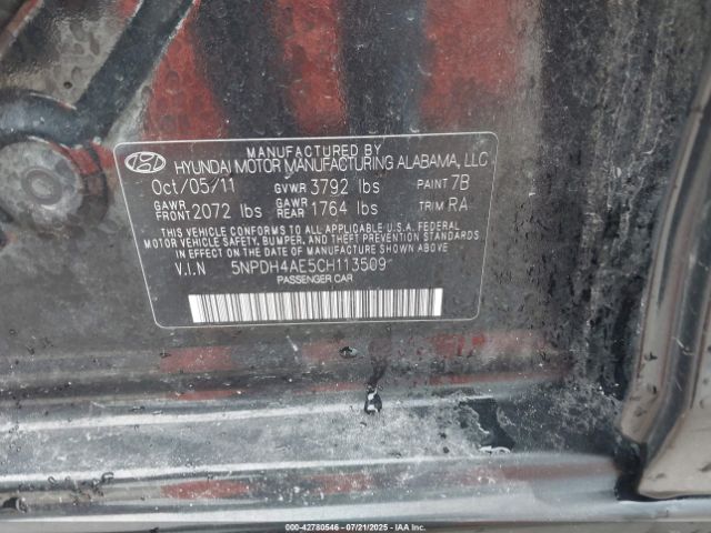 2012 HYUNDAI ELANTRA 5NPDH4AE5CH113509 Photo 8