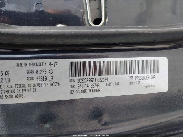 2017 CHRYSLER 300 2C3CCARG2HH622184 Photo 8