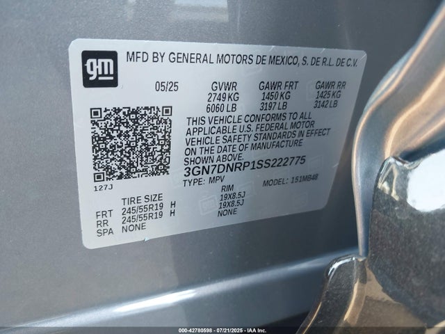 Chevrolet x0b+ec3 2025 3GN7DNRP1SS222775 Image 9