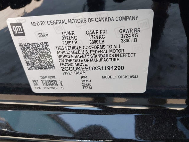 Chevrolet l84 2025 2GCUKEEDXS1194290 Image 9