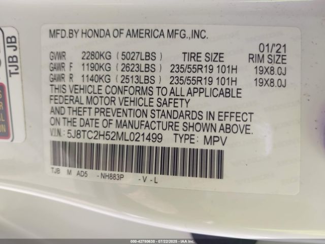 2021 ACURA RDX 5J8TC2H52ML021499 Photo 8