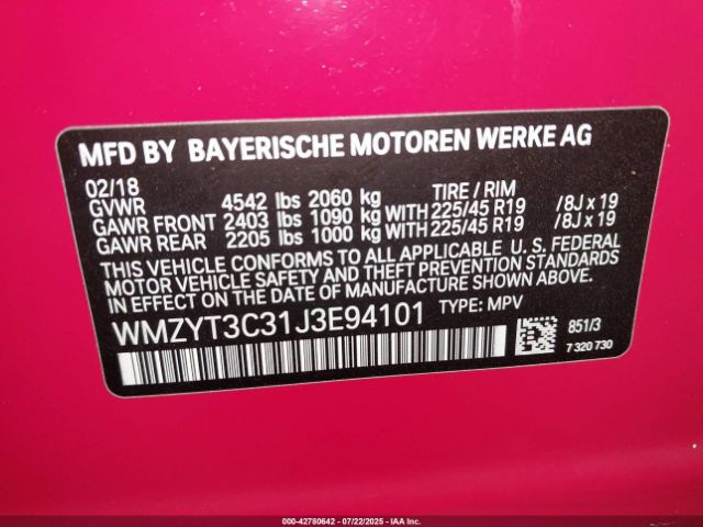 2018 MINI COUNTRYMAN WMZYT3C31J3E94101 Photo 8