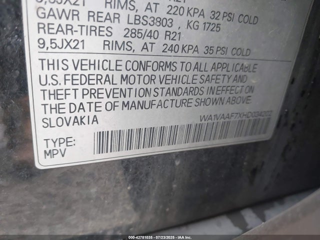 2017 AUDI Q7 WA1VAAF7XHD034202 Photo 8