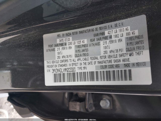 Mazda py 2021 3MVDMADLXMM203320 Image 9