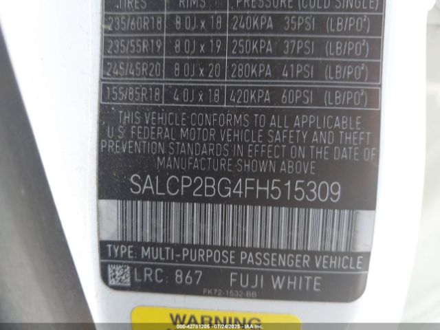 2015 LAND ROVER DISCOVERY SPORT SALCP2BG4FH515309 Photo 8