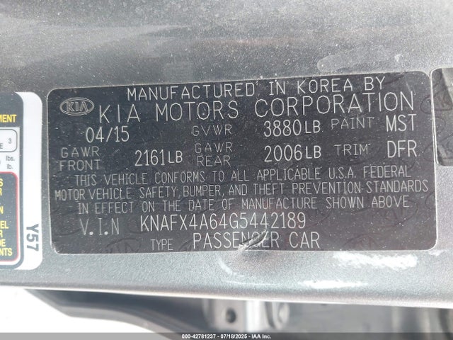 KIA mpi nu 2016 KNAFX4A64G5442189 Image 9