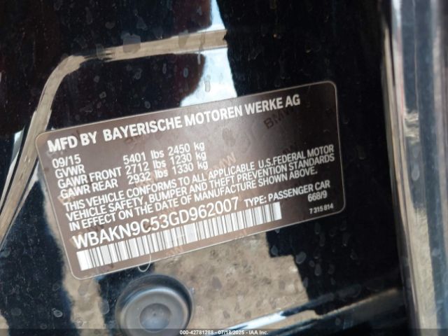 2016 BMW 550I WBAKN9C53GD962007 Photo 8