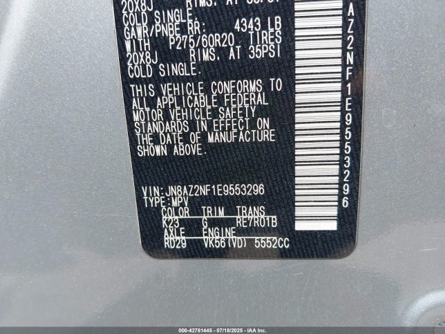 JN8AZ2NF1E9553296 Infiniti QX80