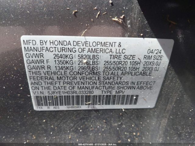 2024 ACURA MDX 5J8YE1H03RL033280 Photo 8