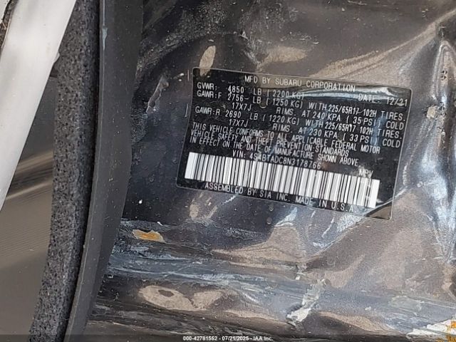 2022 SUBARU OUTBACK 4S4BTADC8N3178766 Photo 8