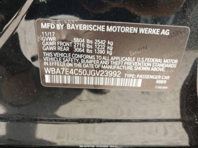 2018 BMW 740I WBA7E4C50JGV23992 Photo 8