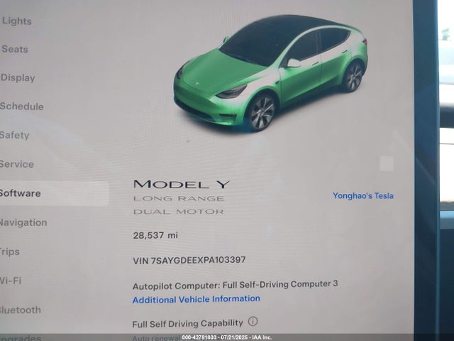 2023 TESLA MODEL Y 7SAYGDEEXPA103397 Photo 6